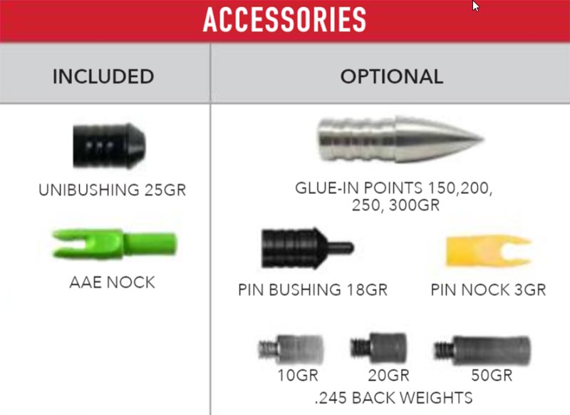 Victory V-TAC 27 Elite Target Arrow Shaft Components