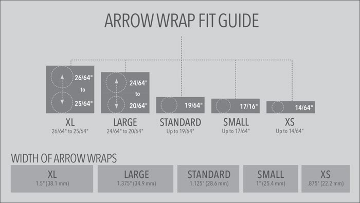 Bohning Arrow Wrap Sizing Chart