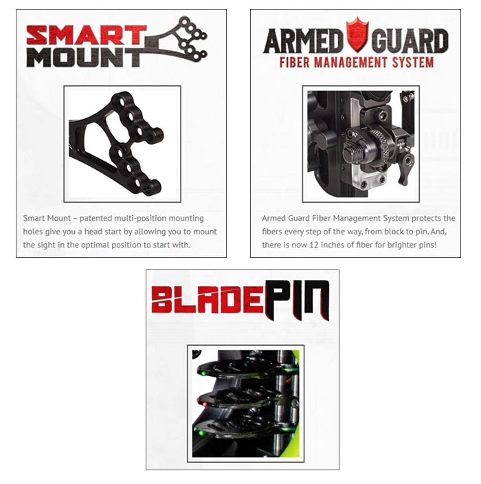 CBE Tactic Micro 5-Pin Fixed Pin Sight Features