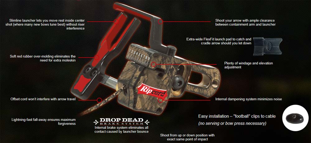 Ripcord Code Red Arrow Rest Features