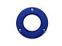Axcel Driver Hub Cap installed in elevation wheel, custom cover protecting slider gears - Blue