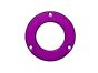 Axcel Driver Hub Cap installed in elevation wheel, custom cover protecting slider gears - Purple