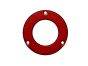 Axcel Driver Hub Cap installed in elevation wheel, custom cover protecting slider gears - Red