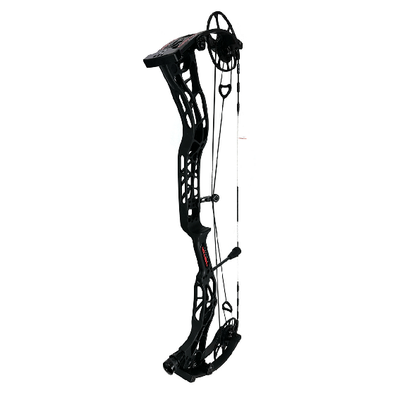 Darton Sequel 31 with 7075 T6 Forged Riser, BBS Dual Sync Cams, and .870 limbs, offering smooth, fast, and quiet performance for precision shooting. Black