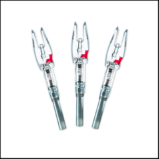 Doubletake Archery Lighted Halo Nock FIT for superior performance and safe, reliable lighting on arrows.

