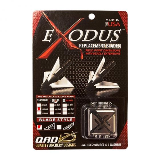QAD Exodus Full Blade Standard Broadhead Replacement Blades