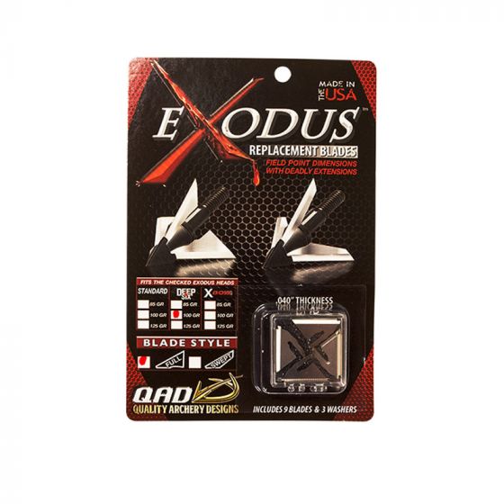 QAD Exodus Full Blade Deep Six Broadhead Replacement Blades