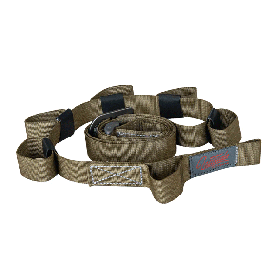 Latitude Gear Strap designed for streamlined organization for hunters, featuring customizable loops and a secure G-hook for easy attachment.
