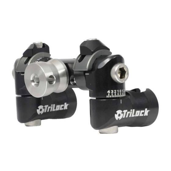 Axcel TriLock Adjustable V-Bar Mount with micro-adjustable angles and quick disconnect.
