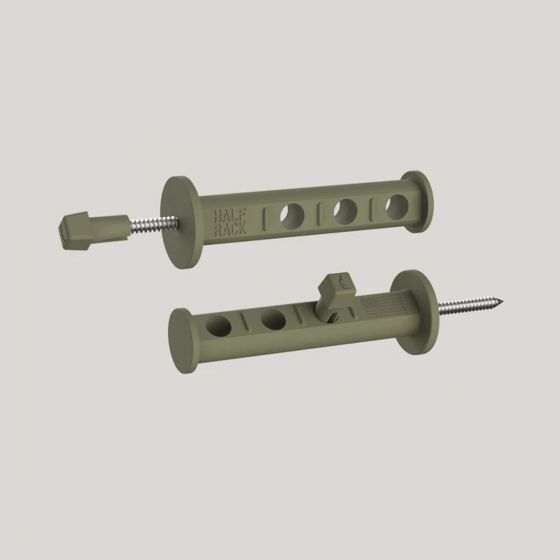 Half Rack Hunter Hanger 2 Pack for hanging hunting gear, bows, and firearms.
