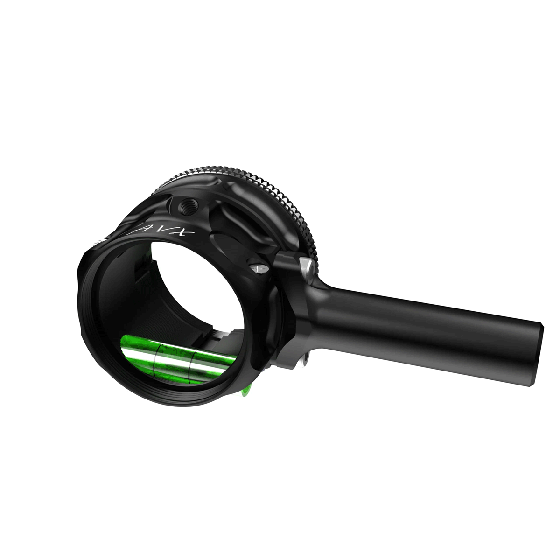 Axcel X-31 Scope Housing with anti-glare surface, 31mm inside diameter, and large in-line level vial for precise archery accuracy.
