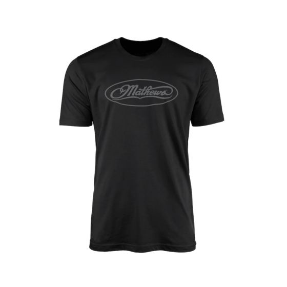 Mathews Classic Logo T-Shirt - Black or Tan Archery Tee with Iconic Logo
