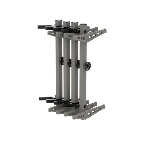Novix Mini Double-Step Climbing Stick with frost coating and pivoting V-bracket.
