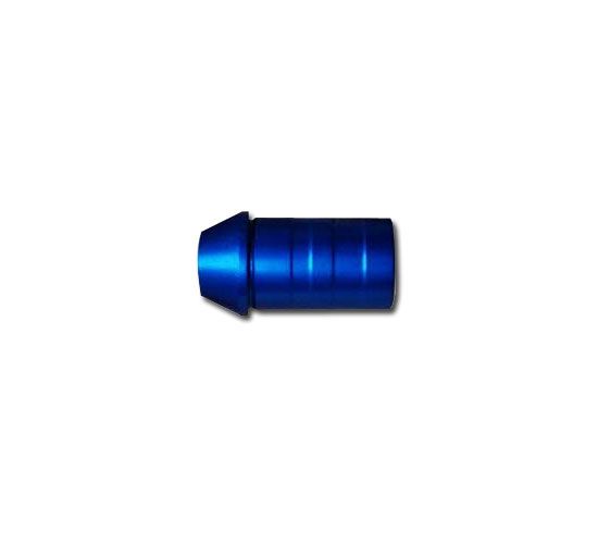 Black Eagle PS23 Blue Anodized G/Nock Arrow Nock Bushings for PS23 and Challenger shafts, 7075-T6 aluminum, 14 grains per bushing, sold in a dozen.
