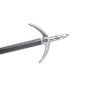 B3 Archery Exoskeletal 2-Blade Mechanical Broadhead with curved blades for maximum penetration and no need for o-rings or bands.
