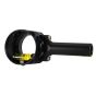 Axcel AV-25 Scope with "T" Connector, featuring a 25mm diameter, bubble level, and Co-Planar Centering Technology for precise archery alignment.
