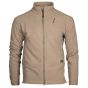 First Lite Men's Challis Fleece Jacket in Walnut, windproof low-pile fleece with tricep vents and two-way front zipper
