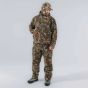 First Lite Men’s Core Insulated Jacket in Specter camo with zip-off hood, windproof shell, and KitLink pass-thru pockets
