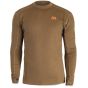 First Lite Men’s Kiln Long Sleeve Crew in Dry Earth, 250 Merino-X midweight hunting layer
