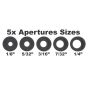 Hamskea FS Raptor Aperture Cartridge Set with five polymer peep sight inserts
