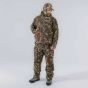 First Lite Core Insulated Bib Pant in Specter camo with full-length side zips, chest handwarmer pocket, and PrimaLoft Gold insulation
