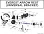 Hamskea Everest Arrow Rest with Universal Bracket - C.O.R. Mount and ZTT Technology
