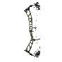 Elite HNTR33 compound bow, featuring Tri-Track Cam, LTR Roller Guard, and customizable performance mods for superior hunting accuracy. Outdoor Green