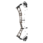 Elite HNTR33 compound bow, featuring Tri-Track Cam, LTR Roller Guard, and customizable performance mods for superior hunting accuracy. Sienna Brown