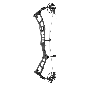 Elite HNTR33 compound bow, featuring Tri-Track Cam, LTR Roller Guard, and customizable performance mods for superior hunting accuracy. Slate Gray