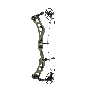 Elite Carbon EON compound bow, featuring lightweight design, SP2 Cam system, and S.E.T. Technology for high-speed performance and precision. Outdoor Green