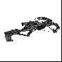 CenterPoint Tradition 405 Crossbow with stealth black adjustable stock, Whisper Silencing System, and full accessory package including 4x32 illuminated scope and three 20-inch arrows.
