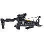 CenterPoint Hornet Pistol Crossbow with stealth black stock, reflex red dot sight, and three included 6" aluminum bolts for target shooting and pest control.
