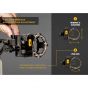 Trophy Ridge React H4 Bow Sight with React Technology, second-axis leveling, and tool-less adjustments for precise aiming and accuracy.
