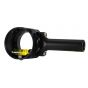 Axcel AV-25 Scope with "T" Connector, featuring a 25mm diameter, bubble level, and Co-Planar Centering Technology for precise archery alignment.
