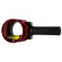 Axcel AV-25 Scope with "T" Connector, featuring a 25mm diameter, bubble level, and Co-Planar Centering Technology for precise archery alignment.
