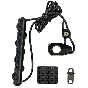 Hamskea Rebound Dampener Conversion Kit with Tear Drop Lever Arm, Knobby Limb Pad, Rebound Dampener, and cord for Trinity, Hybrid, and VersaRest arrow rests.
