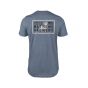 Mathews Portrait Tee - Distressed Blue Archery Shirt with Back Print

