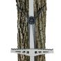 Novix AmSteel Rope with spliced eye and Prusik Knot for silent climbing stick attachment.
