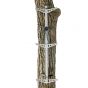 Novix AmSteel Rope with spliced eye and Prusik Knot for silent climbing stick attachment.
