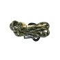 Novix Linesman Rope/Tether with prusik knot and carabiner for climbing safety.
