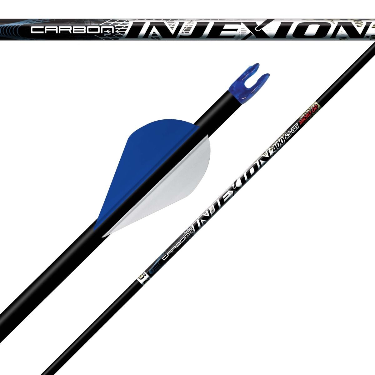 Easton 4MM Carbon Injexion 480 Arrows Shafts w/ Nocks and Inserts 6pk 