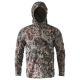 First Lite Men’s Navigator Hoody in Specter camo with stretch-woven PFAS-free DWR shell and 37.5 active fleece lining

