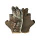 First Lite Trigger Glove in Specter camo with exposed index finger and thumb, wrist-release friendly cuff, and quiet 37.5 fleece construction
