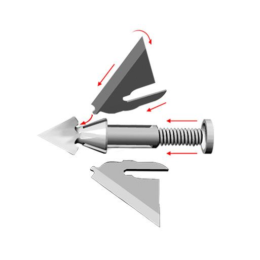 QAD Exodus Full Blade Deep Six Fixed Blade Broadheads Creed Archery