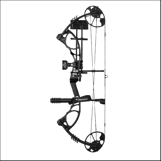 Diamond Edge XT Compound Bow featuring adjustable draw weight and length, high-speed performance, and premium accuracy.

