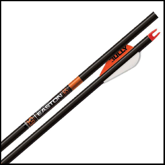 Easton Bowhunter 6.5MM Arrow with Acu-Carbon™ Uniform Spine for superior hunting accuracy, including Microlite Nocks and 6.5MM inserts for optimal performance.
