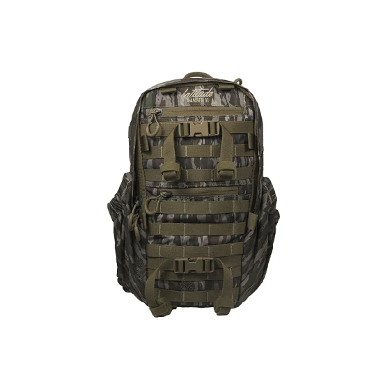 Latitude Ranger 11 pack, versatile and lightweight hunting pack for mobile whitetail hunters with webbing loop attachments and oversized zippers.