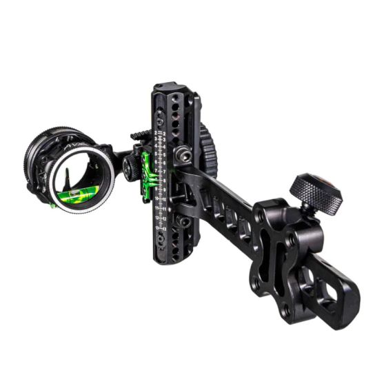 Axcel Driver Plus Dovetail slider sight with AVX-31 Ranger two-pin .010 scope and large drive wheel
