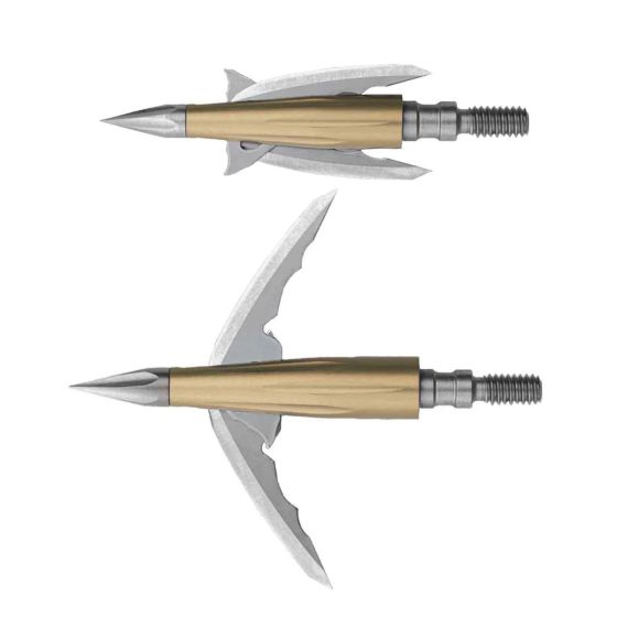 Beast 2.3 inch mechanical broadheads 3-pack with German LUTZ blades and 7075 aluminum ferrule
