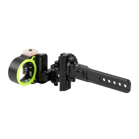 Bowtech CenterMass Pro Hunter 5 Pin Sight with photochromatic Pro Pins and centerline mounting
